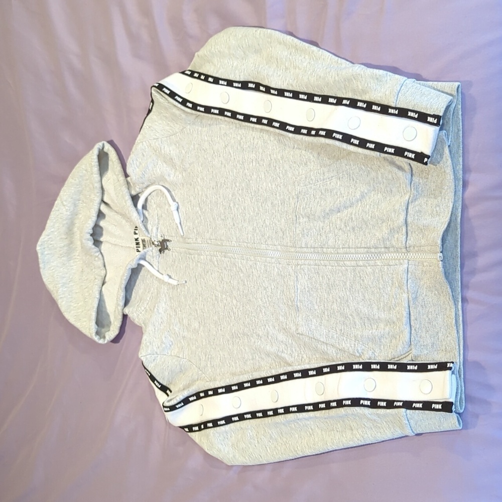 PINK XS terry full zip